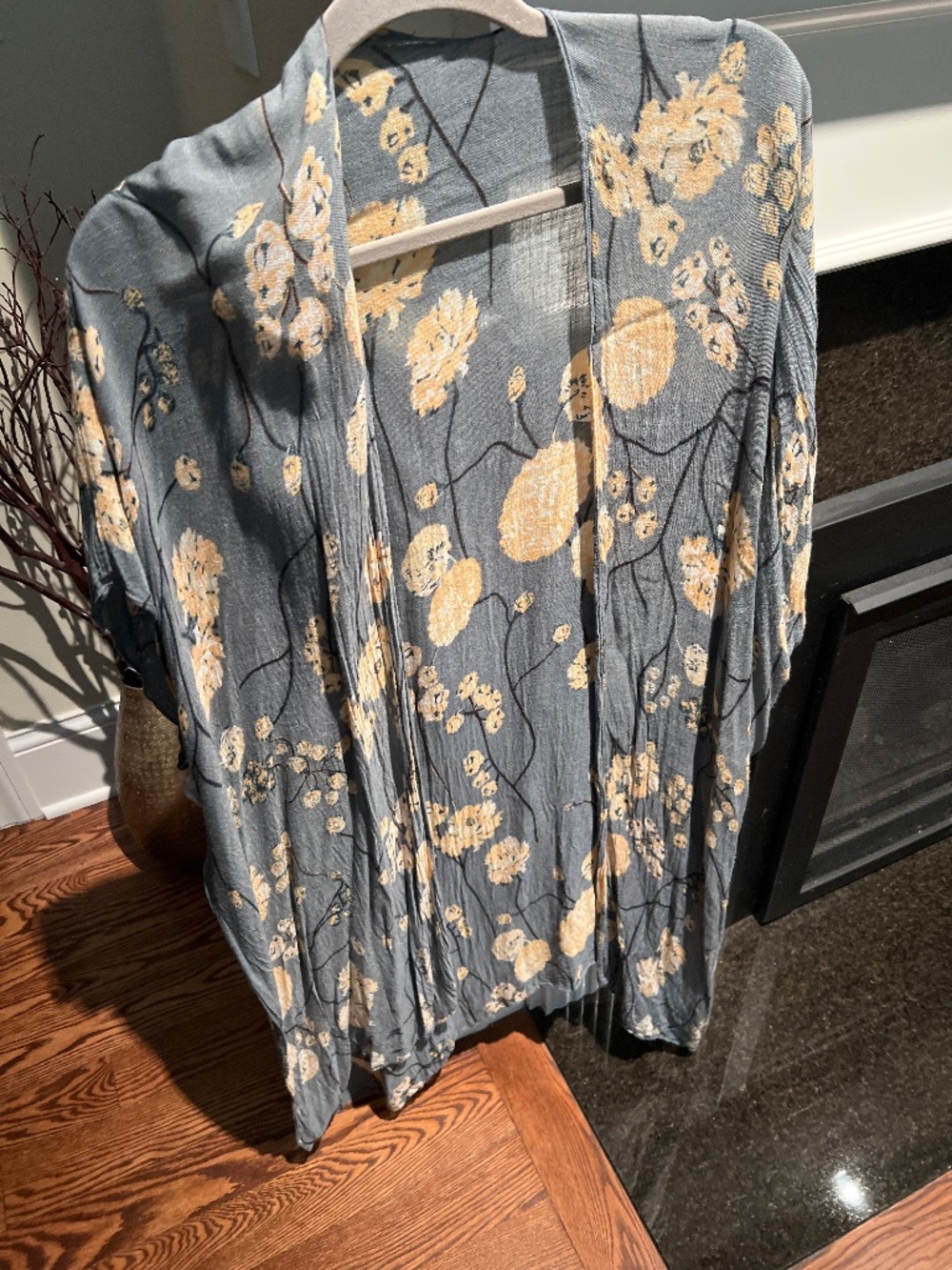 Lightweight floral overcoat